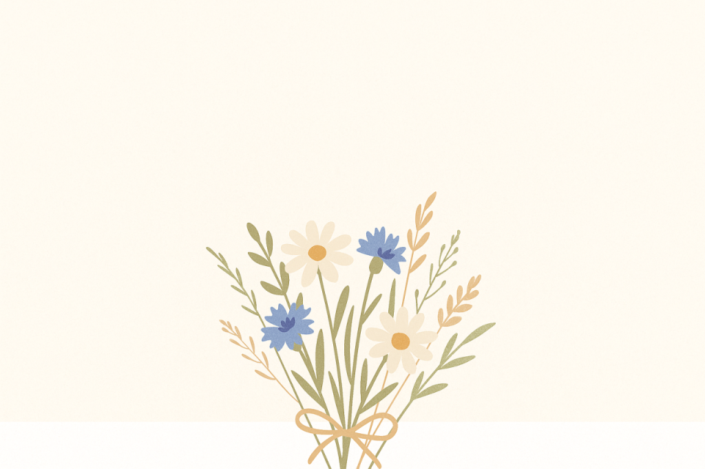 Bouquet floral minimaliste