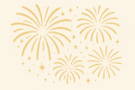 Feux d'artifice dorés
