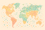 Carte du monde colorée