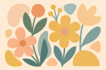 Fleurs abstraites pastel