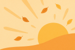 Soleil abstrait automnal