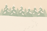Forêt hivernale minimaliste
