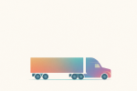 Camion logistique coloré