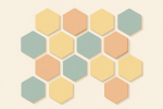 Hexagones colorés