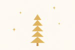 Sapin géométrique doré