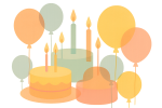 Anniversaire festif pastel