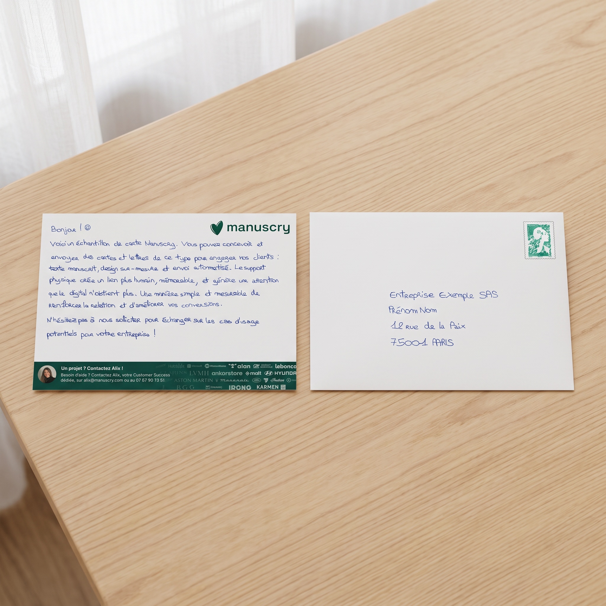 Envoyer des cartes ou lettres à une liste de contacts