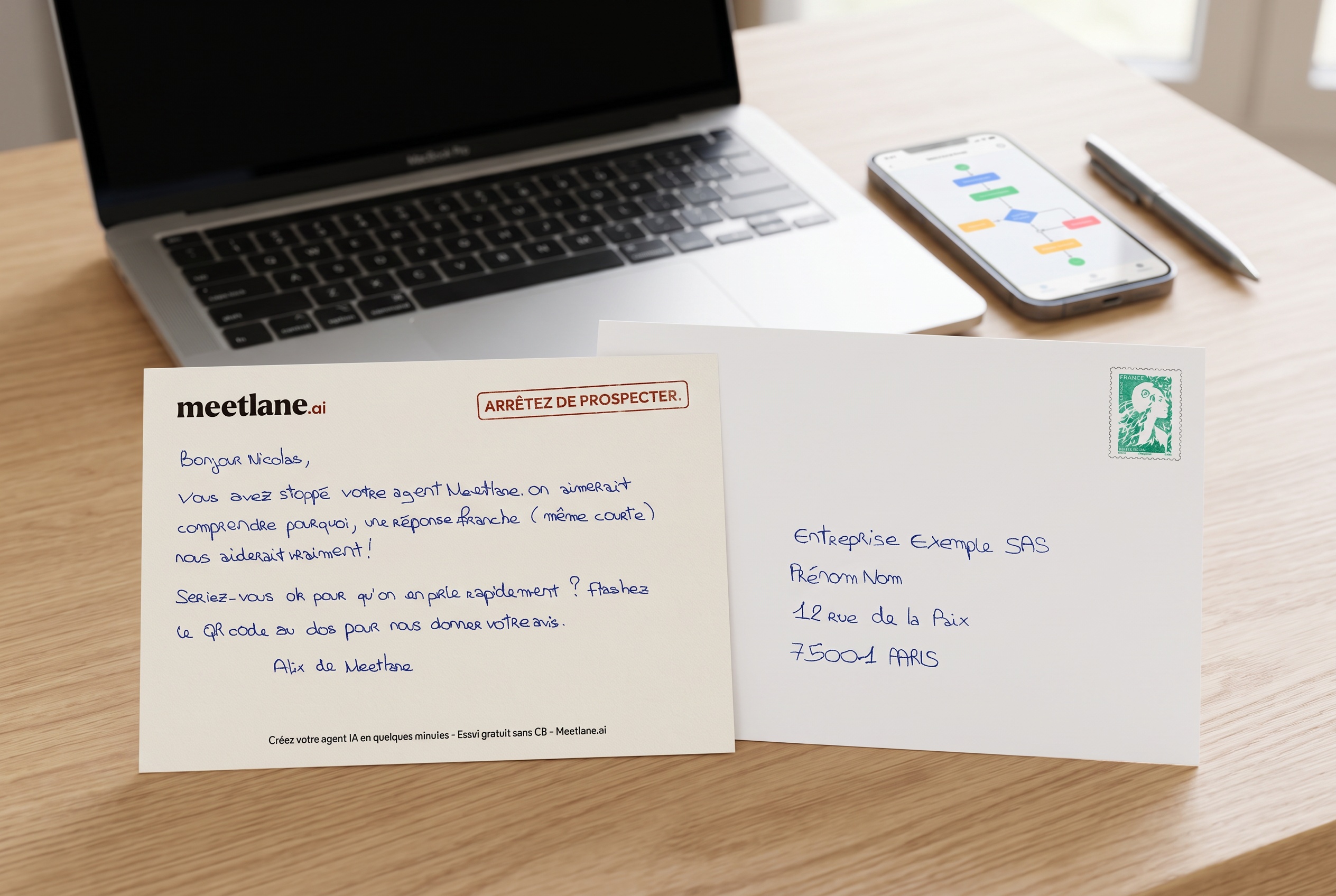 Envoyer des cartes ou lettres par MCP (agents IA)