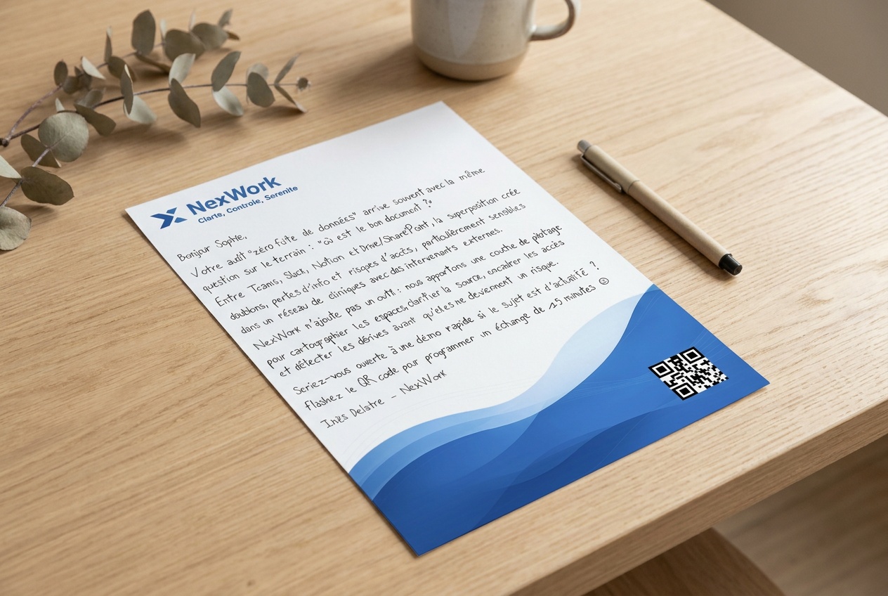 Lettre A4 au rendu manuscrit