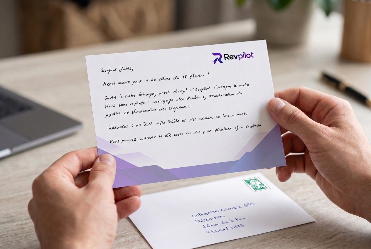 Envoyer une carte quand une nouvelle entreprise est créée, via Folk
