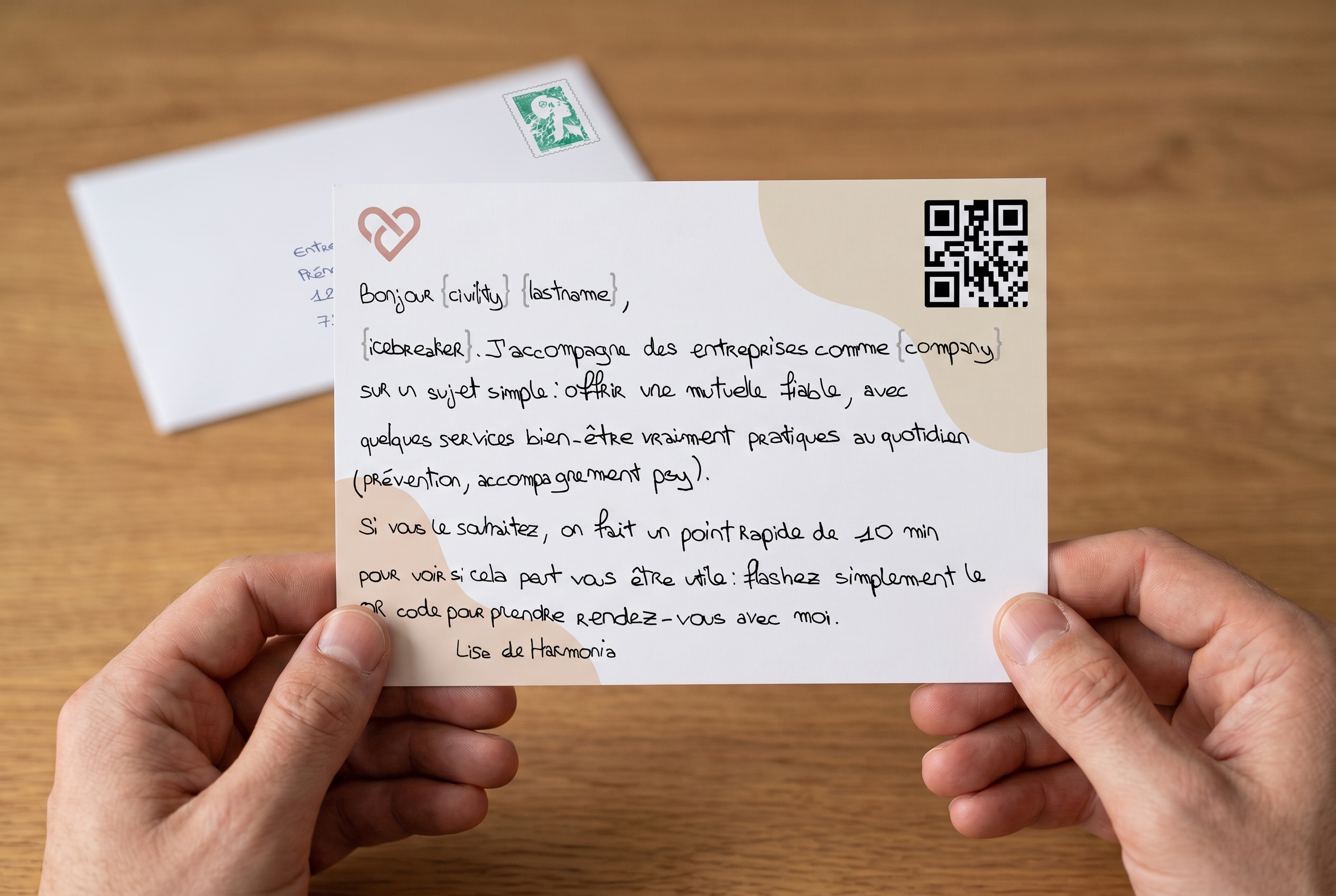 Envoyer une carte ou lettre quand un contact est ajouté à un groupe configurable, via Folk