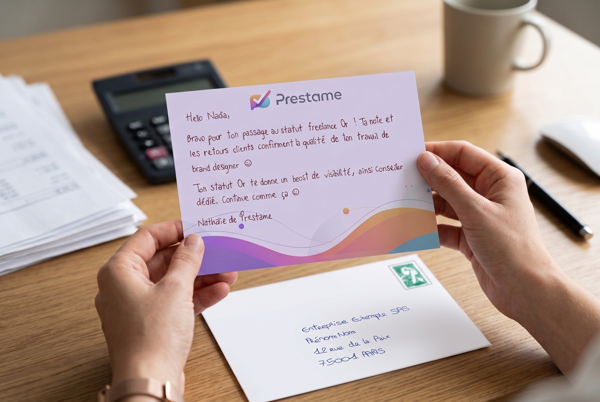 Envoyer une carte ou lettre quand une société B2B atteint un statut/tag configurable, via Sellsy